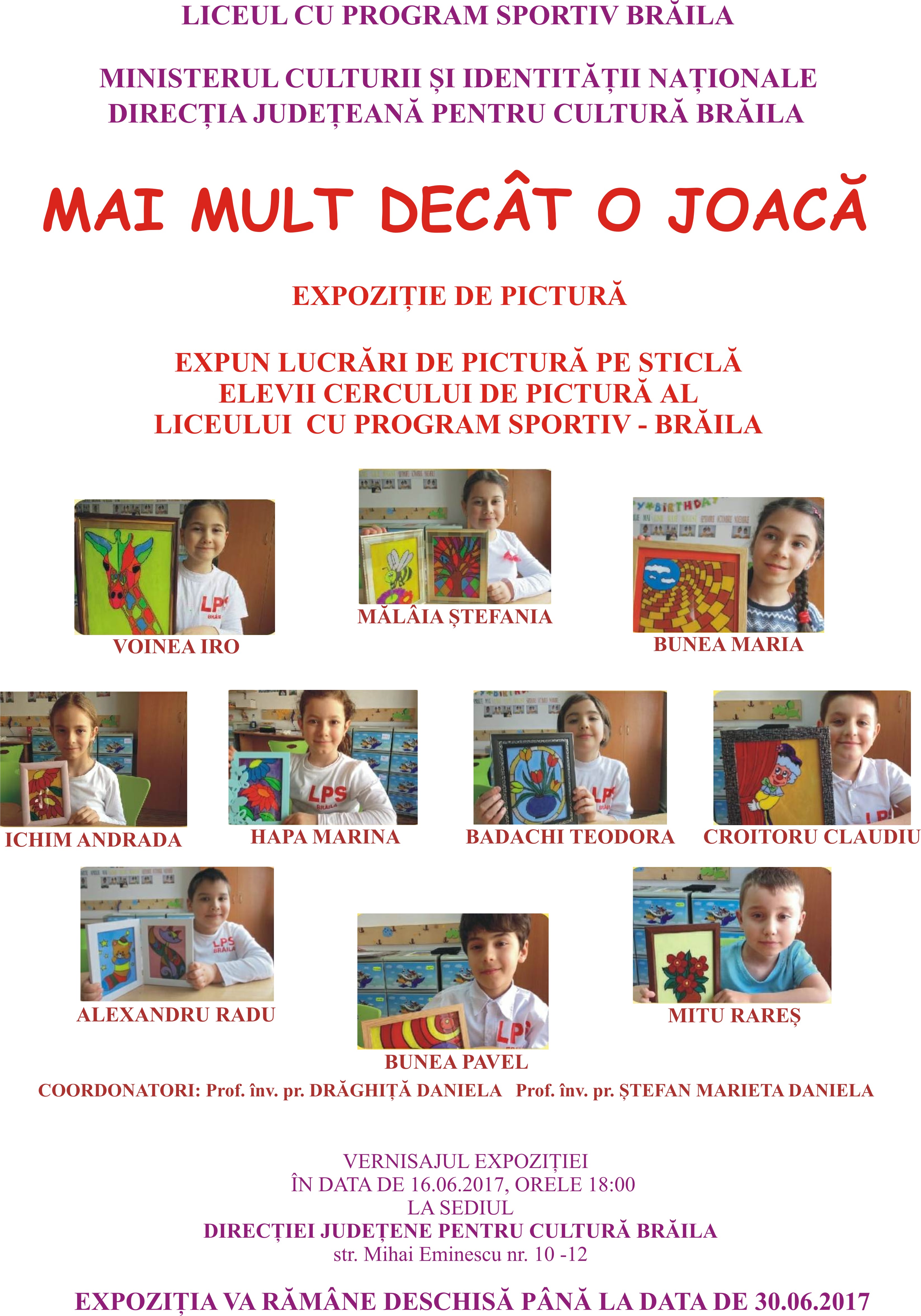 Mai mult decat o joaca - expozitie de pictura